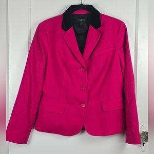 Talbots Bright Pink Wool Blazer 12P
